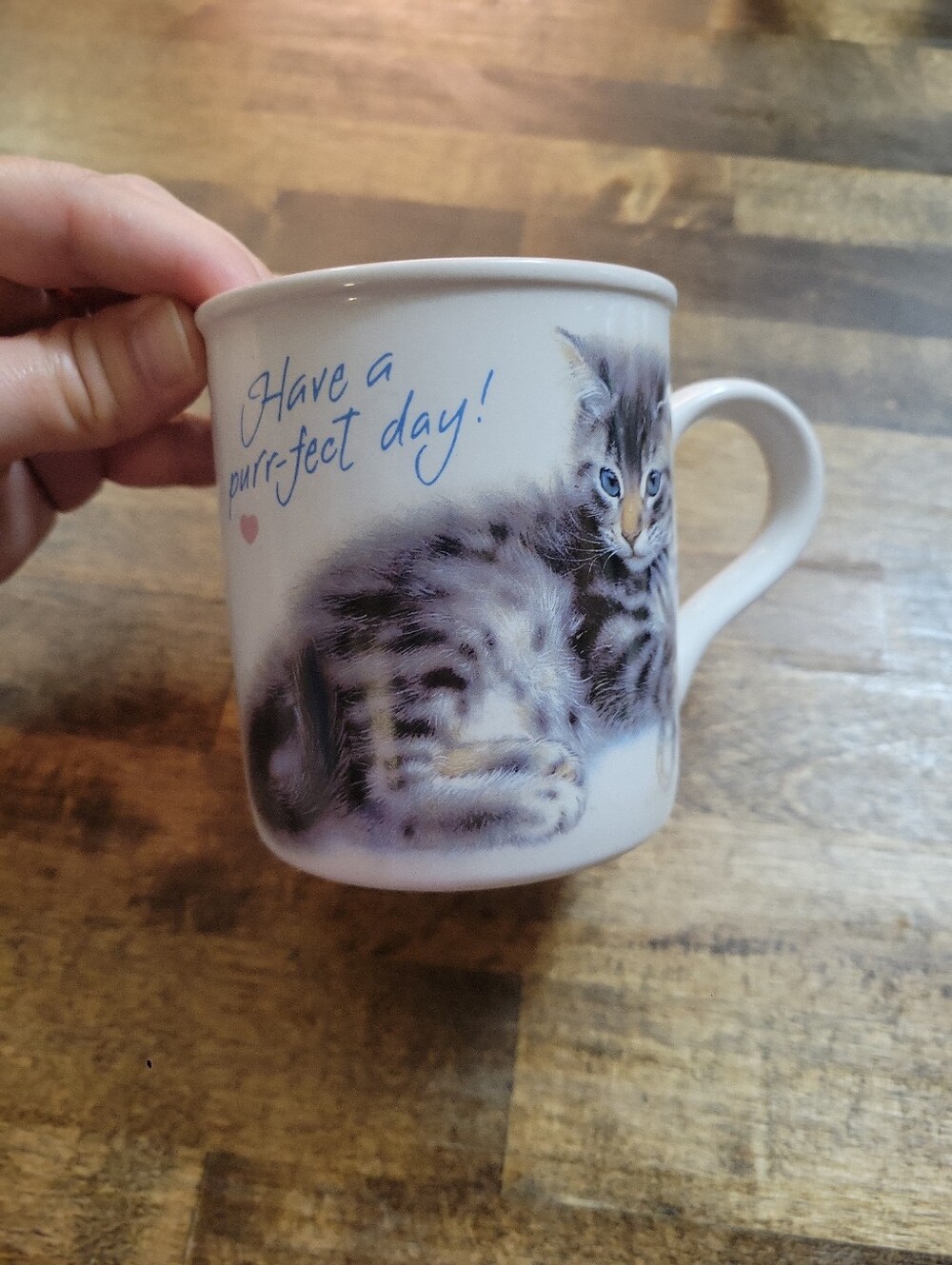 American Greetings Vintage Kitty Coffee Mug “Purrfect Day” Cat Lover Meow 90’s